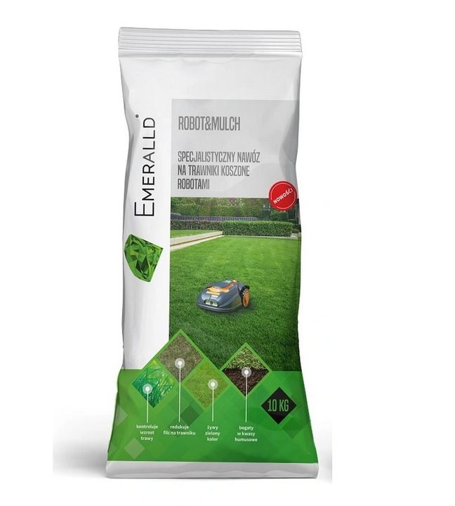 Nawóz Letni do trawy koszonej robotami ROBOT&MULCH Emeralld Complex 10KG!