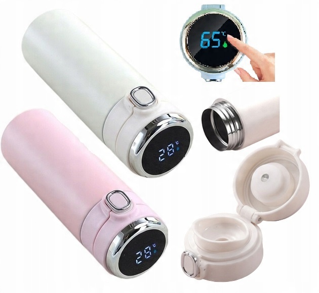 KUBEK TERMICZNY TERMOS TURYSTYCZNY LED BIDON BUTELKA PRÓŻNIOWA HOT COLD