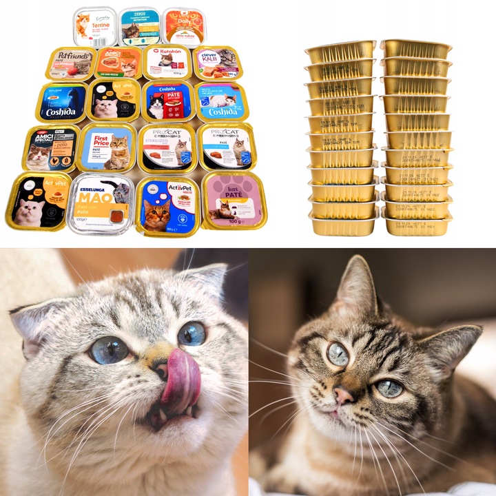 Karma Mokra dla kota Mix Smaków 34x 100g Zestaw Różnych Producentów 3,4 kg