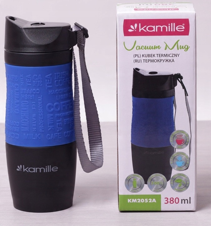KUBEK TERMICZNY TERMOS BIDON KAMILLE 380 ml 0,38 l