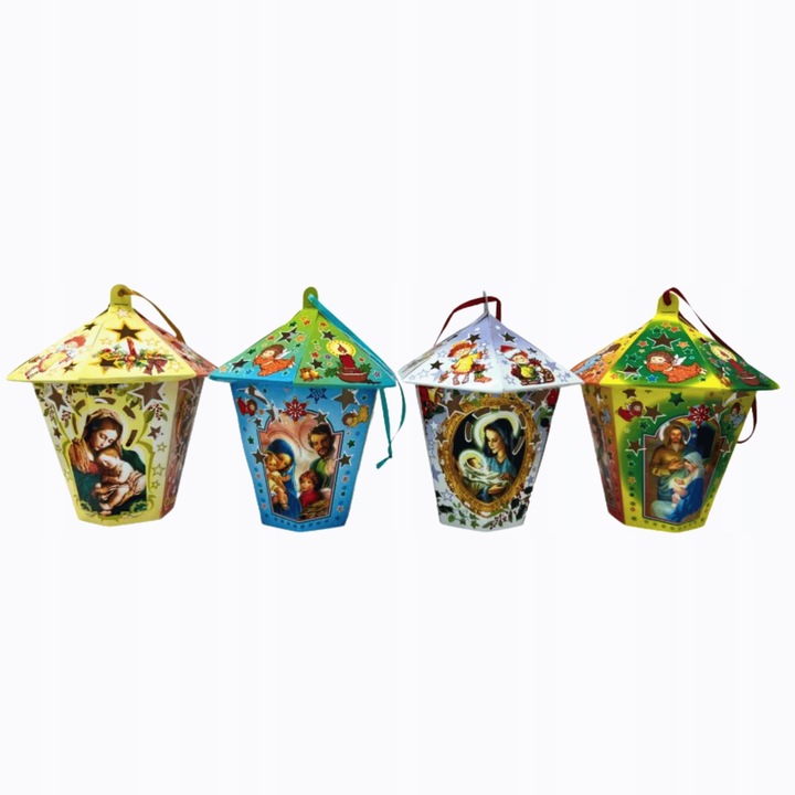 Lampion na Roraty LED 16x23cm Mix Kolorów + 6 Trybów Baterie GRATIS