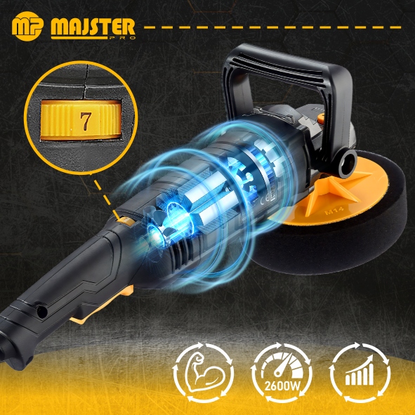 POLERKA Samochodowa Szlifierka 2600W z REGULACJĄ Obrotów + 4x GĄBKA MP0442