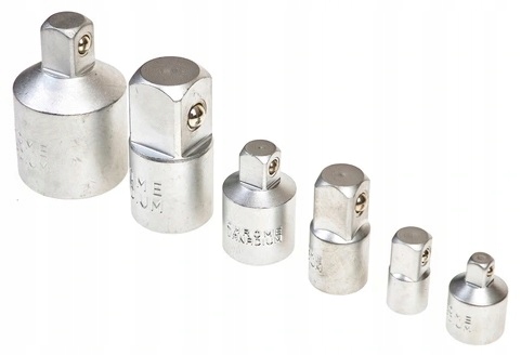 REDUKCJE ADAPTERY REDUKCYJNE 1/2 1/4 3/8 3/4 6 SZTUK ADAPTERY CRMO