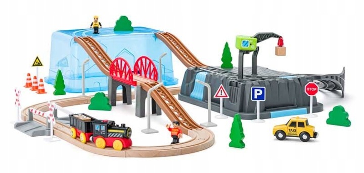 Woodyland Kolejka z elektryczną lokomotywą Zestaw ZESTAW KOLEJKOWY KOPALNIA