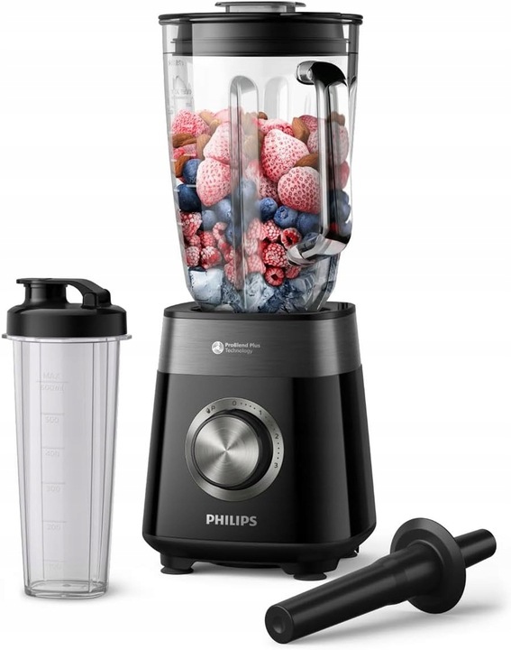 Blender kielichowy Philips Serii 5000 1200 W 2 L HR3031/00 czarny + BIDON