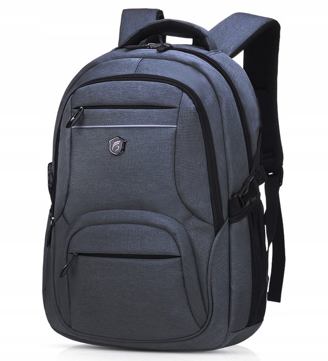 Plecak miejski turystyczny czarny usztywniany tył Aoking 32L z linką