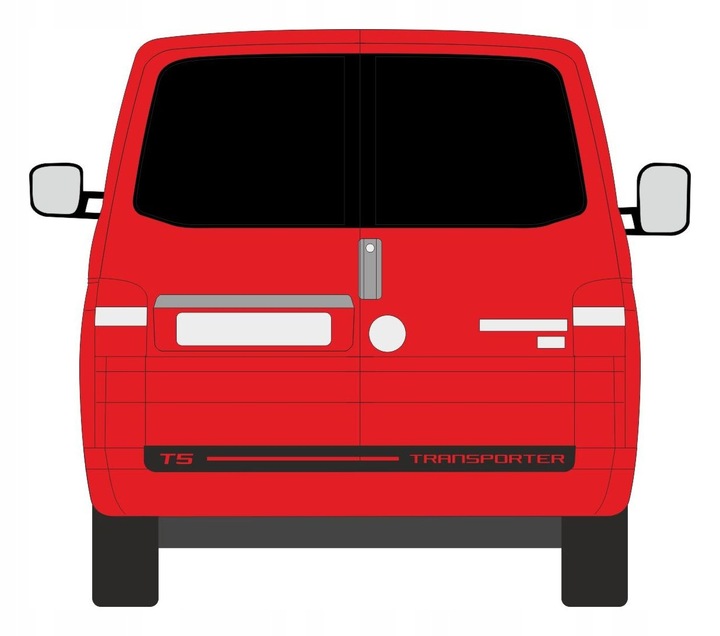 Naklejki do VW T5 Transporter Pasy Na Bok i Tył Samochodu