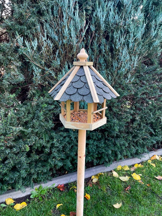 DUŻY KARMNIK DLA DZIKICH PTAKÓW SOLIDNY DOMEK BUDKA NA KARMA ZIARNO XXL