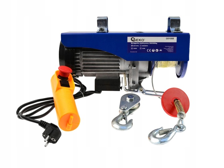 WCIĄGARKA ELEKTRYCZNA 300/600kg 1200W WYCIĄGARKA