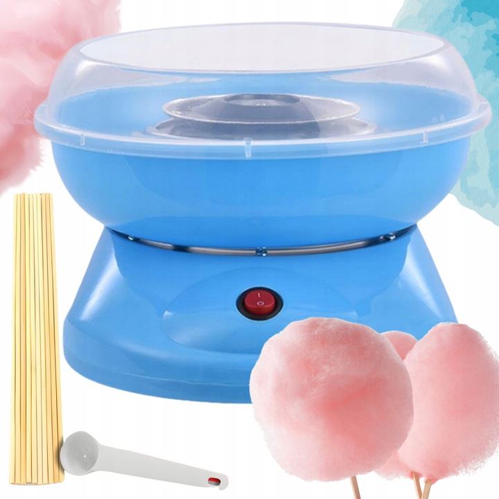 MASZYNA URZĄDZENIE DO WATY CUKROWEJ DLA DZIECI + AKCESORIA MIARKA PATYCZKI