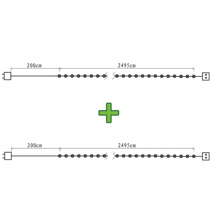 ZEWNĘTRZNE LAMPKI CHOINKOWE 1000 LED GĘSTE 50m KOLOROWE + FLESZ
