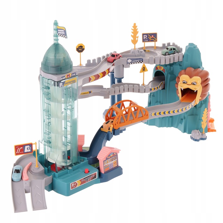 TOR WYŚCIGOWY JASKINIA LWA TOR SAMOCHODOWY ZESTAW 4 AUTKA