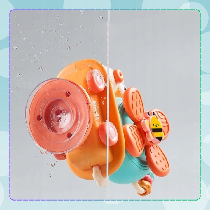 ŚLIMAK JEŻDZĄCY SENSORYCZNY DLA DZIECI ZABAWKA SPINNER DO KĄPIELI WIATRAK