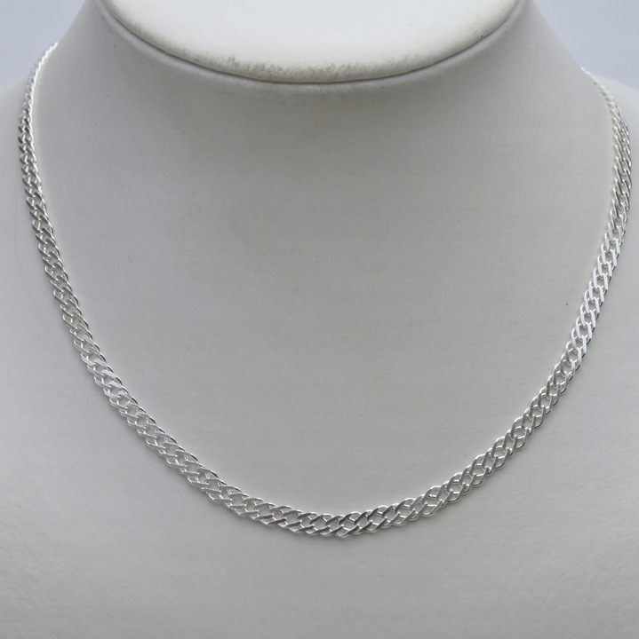 Łańcuszek srebrny 45cm Męski ROMBO 3,7mm SREBRO