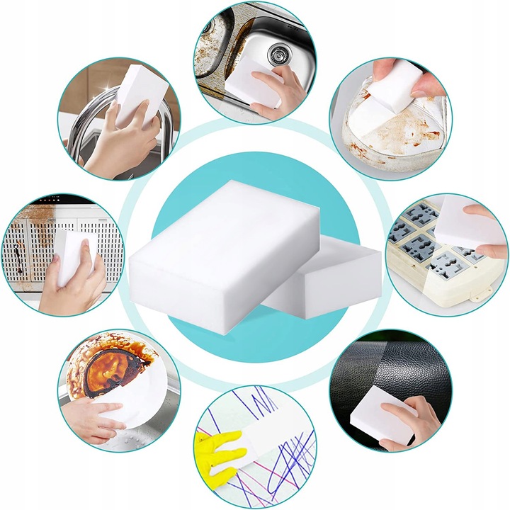 MAGICZNA GĄBKA do czyszczenia plam naczyń melaminy