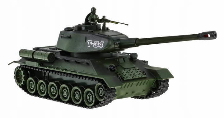 DUŻY ZESTAW Bitwa CZOŁGÓW Na Pilota R/C 2w1 Tiger Vs T-34 1:28 Dźwięki