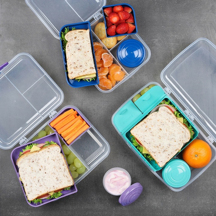 ŚNIADANIÓWKA SISTEMA LUNCHBOX POJEMNIK BOX BENTO 1250 ml Z PRZEGRÓDKAMI SOS