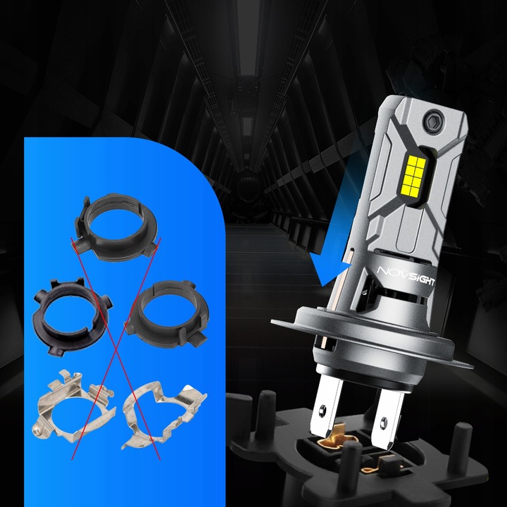 ŻARÓWKI LED H7 +600% BARDZO MOCNE BIAŁE 6500K 1:1 CANBUS 12V