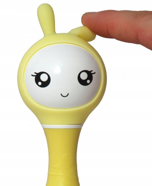 ALILO KRÓLICZEK INTERAKTYWNY SMARTY BUNNY Z MUZYKĄ Żółty R1 Grzechotka