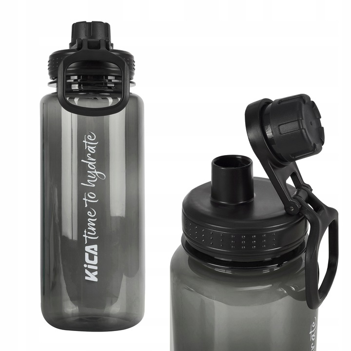 Zestaw Sportowch Butelek Na Wodę KiCA Eko Czarne