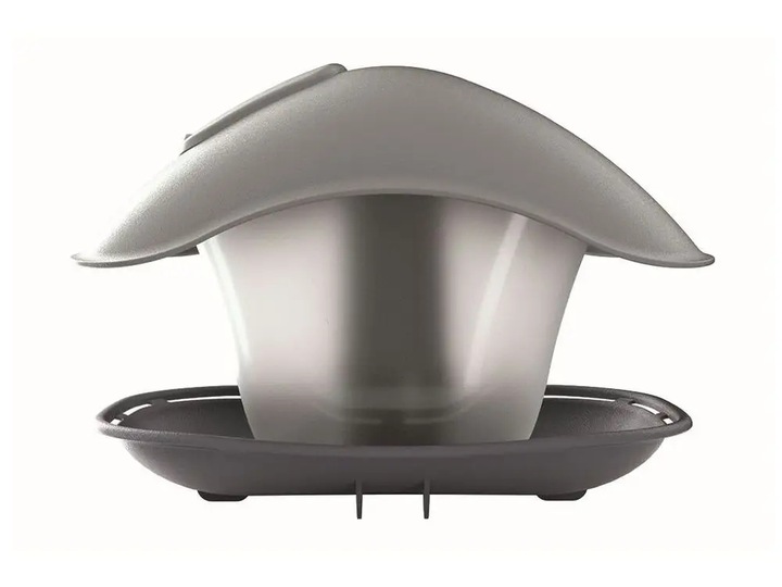 KARMNIK dla PTAKÓW zimujących Domek z Daszkiem Birdyfeed Square ANTRACYT