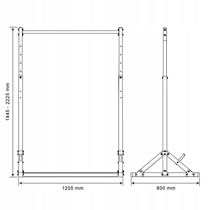 DRĄŻEK STACJONARNY DO PODCIĄGANIA 280kg K-SPORT