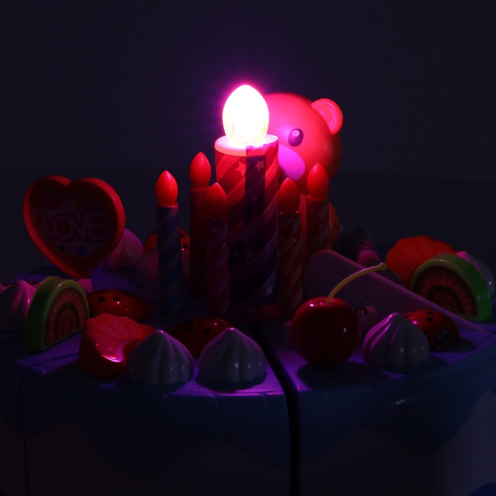 Tort Urodzinowy Misio Do Krojenia Dla Dzieci Z Akcesoriami 80 El. Niebieski