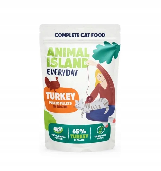 Animal Island Karma mokra dla kota Wołowina/Kurczak/Indyk/Biała ryba 40x85g