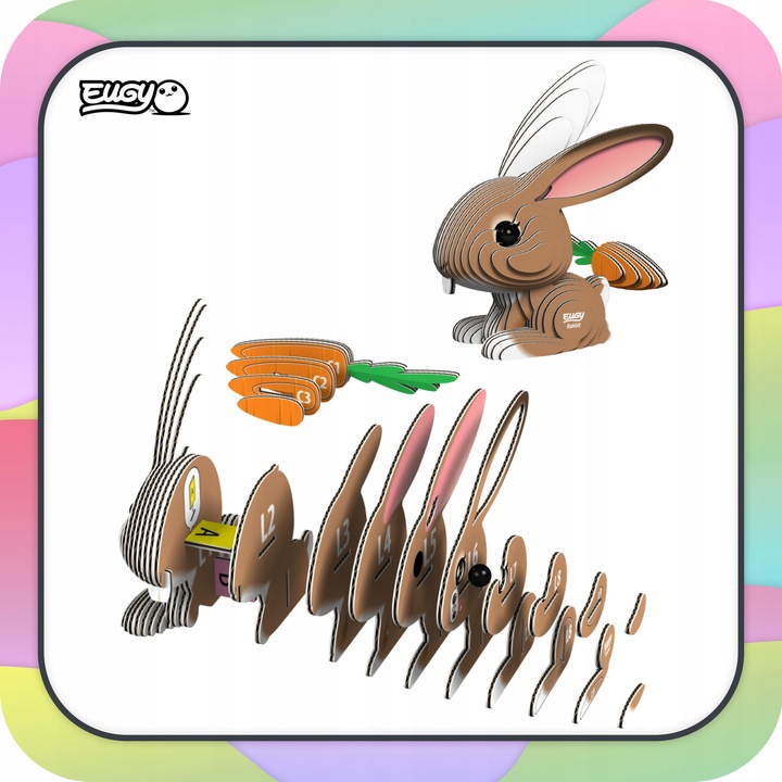 Królik Eugy. Eko Układanka Puzzle 3D