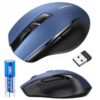UGREEN ZESTAW BEZPRZEWODOWA MYSZKA KOMPUTEROWA 2.4GHZ Z BATERIE AA