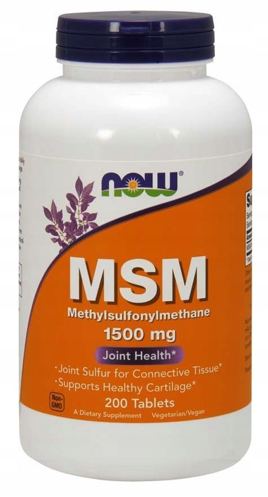 NOW Foods MSM Methylsulphonylmethane 1500mg SIARKA ORGANICZNA STAWY 200tab