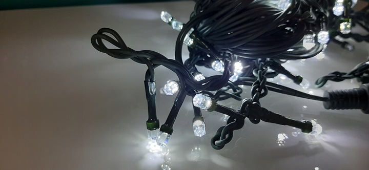 Kurtyna Świetlna LED 120 Sople Białe Ciepłe Flash Zewnętrzna IP44 8,7 m