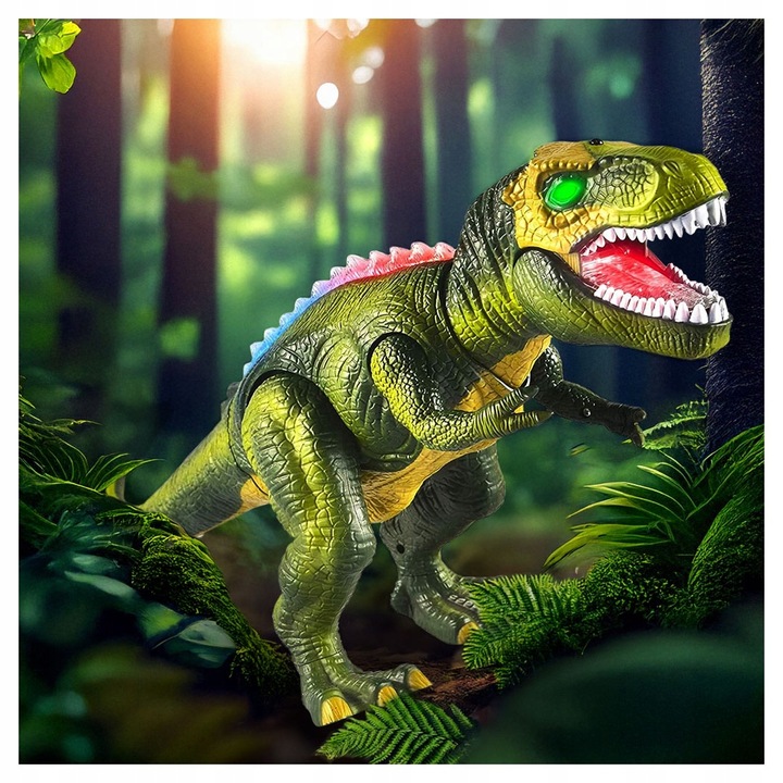 DINOZAUR DLA DZIECI ZDALNIE STEROWANY ROBOT ZABAWKA NA PILOTA CHODZI RYCZY