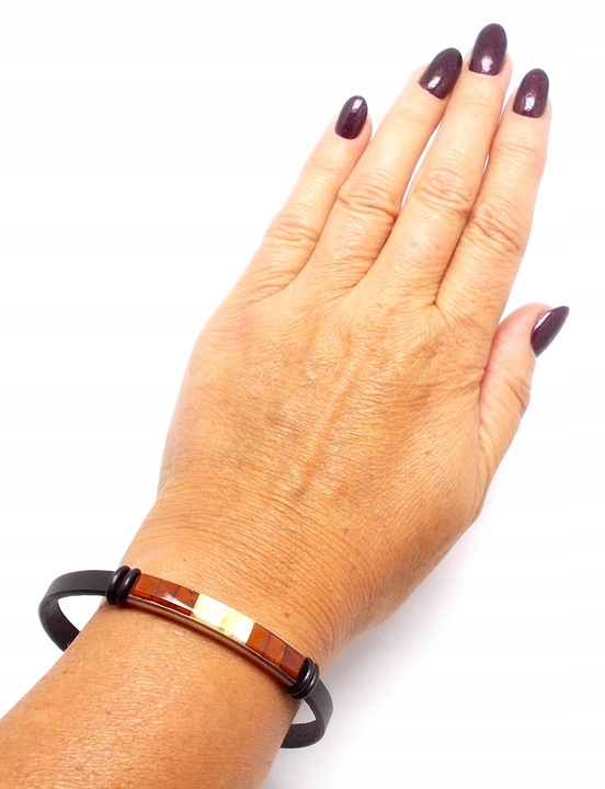 BRANSOLETKA Z BURSZTYNEM