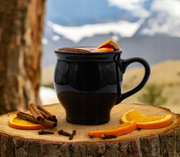 Komplet 2x KUBEK kamionkowy DO GRZAŃCA na grzane wino piwo zestaw do wina