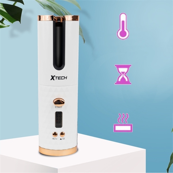 LOKÓWKA DO WŁOSÓW AUTOMATYCZNA CERAMICZNA LCD CURL BIAŁA XTECH