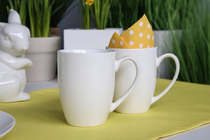 Kubki z uchem do kawy herbaty zestaw kubków 6 szt Altom Design Bella 320 ml