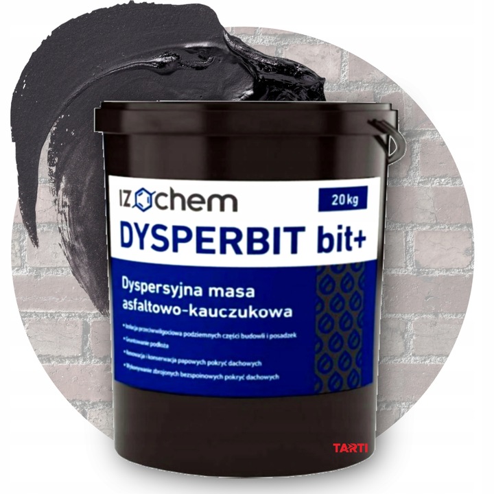 IZOCHEM DYSPERBIT BIT+ 20 KG MASA ASFALTOWO KAUCZUKOWA HYDROIZOLACJA BITUM