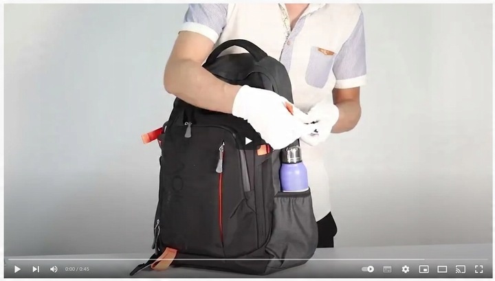 Wszechstronny plecak miejski szkolny 27L czarny AOKING - idealny na codzień