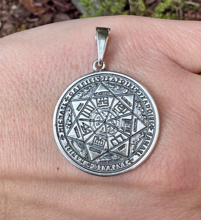 WISIOREK PIECZĘĆ SIEDMIU ARCHANIOŁÓW TALIZMAN ANIOŁÓW SREBRO 925 #3