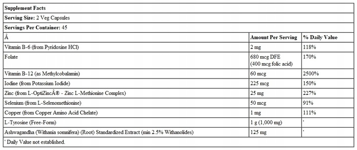 NOW Foods - THYROID ENERGY 180 kapsułek - TARCZYCA