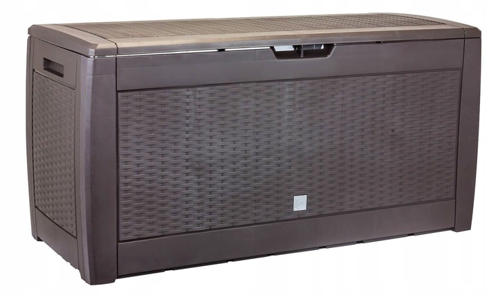 SKRZYNIA OGRODOWA SCHOWEK NA TARAS BALKON POJEMNIK 310L BRĄZ PRODUKT POLSKA