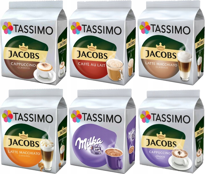 Kapsułki kawa Tassimo Jacobs mix smaków 56 sztuk