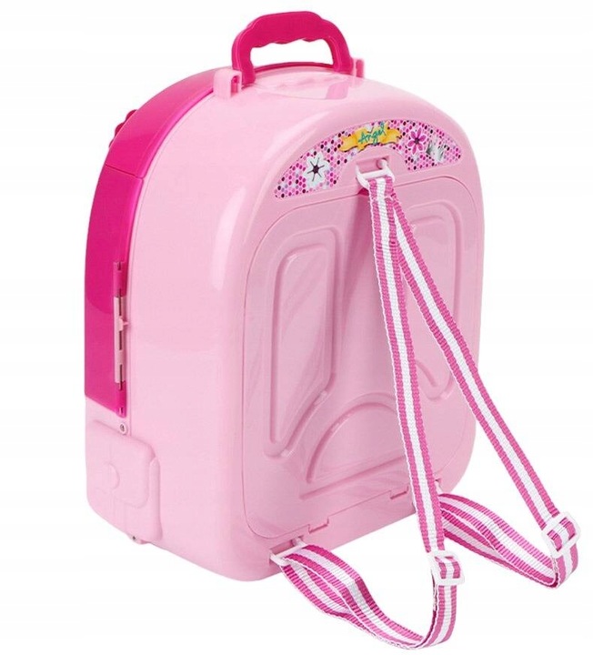 Toaletka WALIZKA domek z lalką PLECAK zestaw piękności 3w1 dla dziewczynek