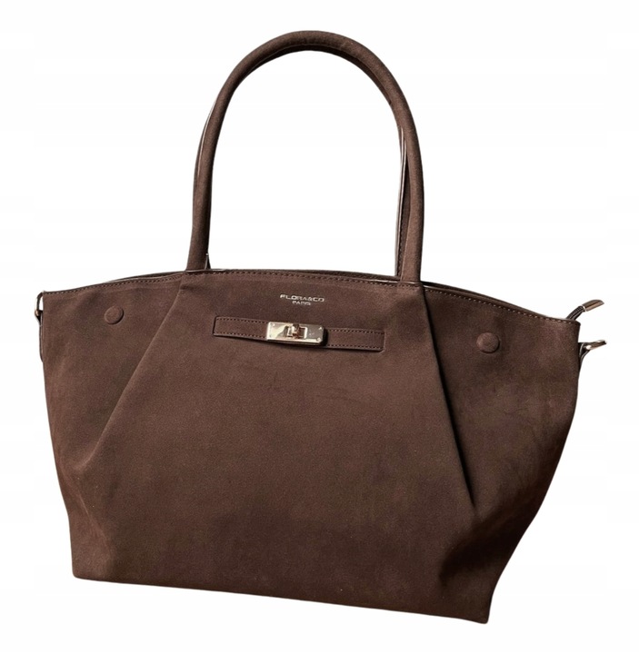 Flora&Co czekoladowa torebka shopper brązowy torebka ciemny brąz A4