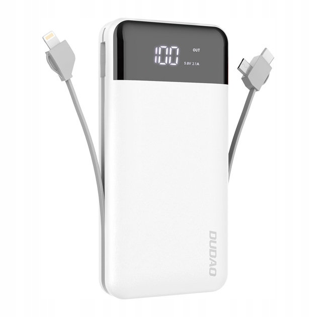 DUDAO POWERBANK 20000mAh DUŻA POJEMNOŚĆ + KABEL USB C LIGHTNING MICRO USB