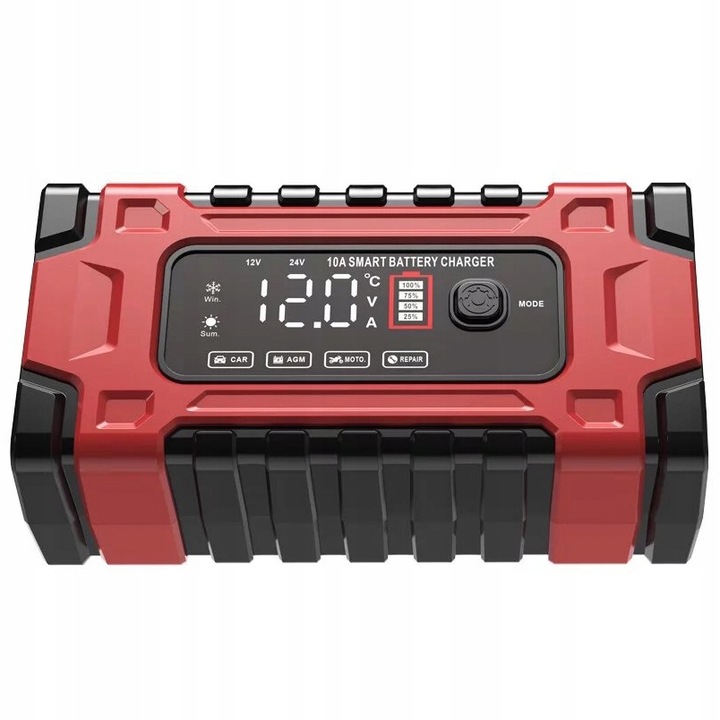 AUTOMATYCZNY INTELIGENTNY PROSTOWNIK ŁADOWARKA DO AKUMULATORA 12V 24V 10A