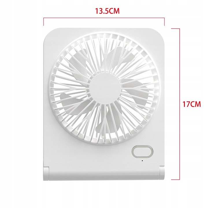 Wiatrak Wentylator Biurkowy Mini Wentylator Biurkowy USB 3 Prędkości Biały