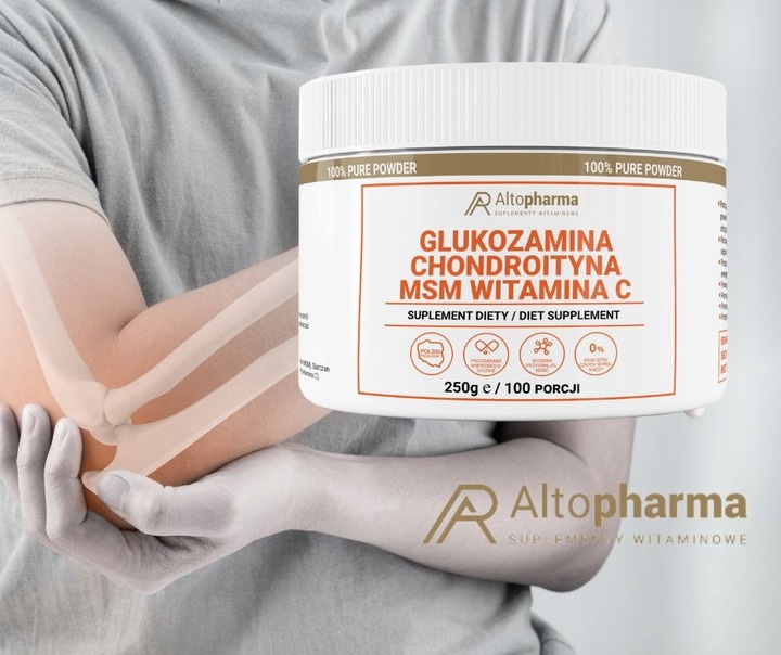 GLUKOZAMINA CHONDROITYNA MSM WITAMINA C KOŚCI 250g