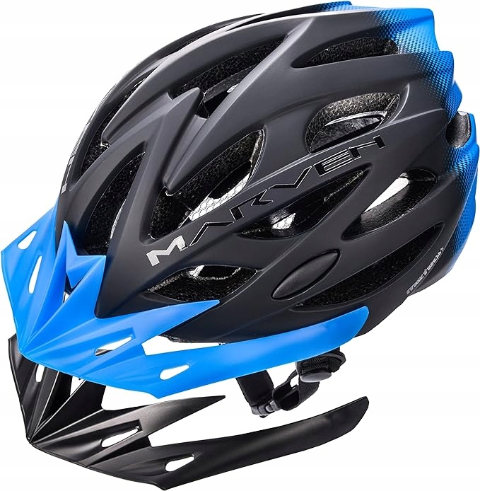 Kask rowerowy niebiesko czarny
